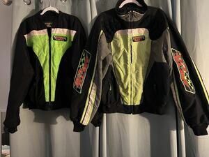 Vintage Artic Cat Racing 2-in-1 Black Green Coat Jacket Snowmobile L XL Y2K READ